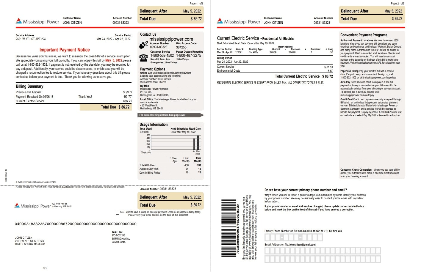 Minol USA business utility bill 